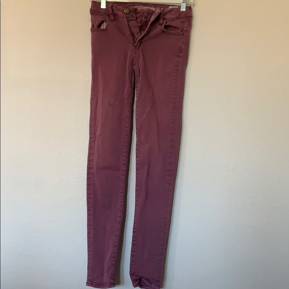 Maroon American Eagle Jeans